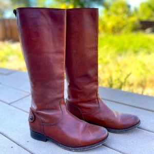FRYE Equestrian Snap and Zip Up Boot